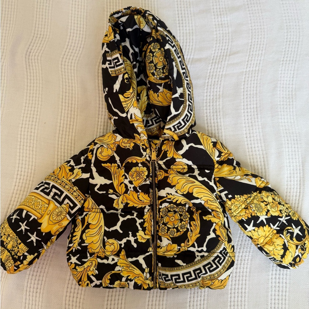 Versace Gold and Black Jacket for Baby